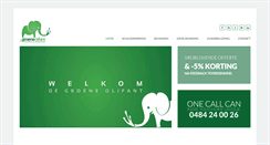 Desktop Screenshot of degroeneolifant.be